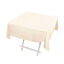 Scuba Square 54"x54" Tablecloth Beige - Wrinkle Free & Stain Resistant Table Cover