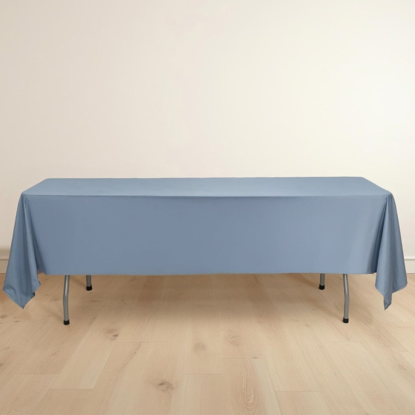 Scuba Rectangular 60"x102" Tablecloth Dusty Blue - Wrinkle Free & Stain Resistant Table Cover