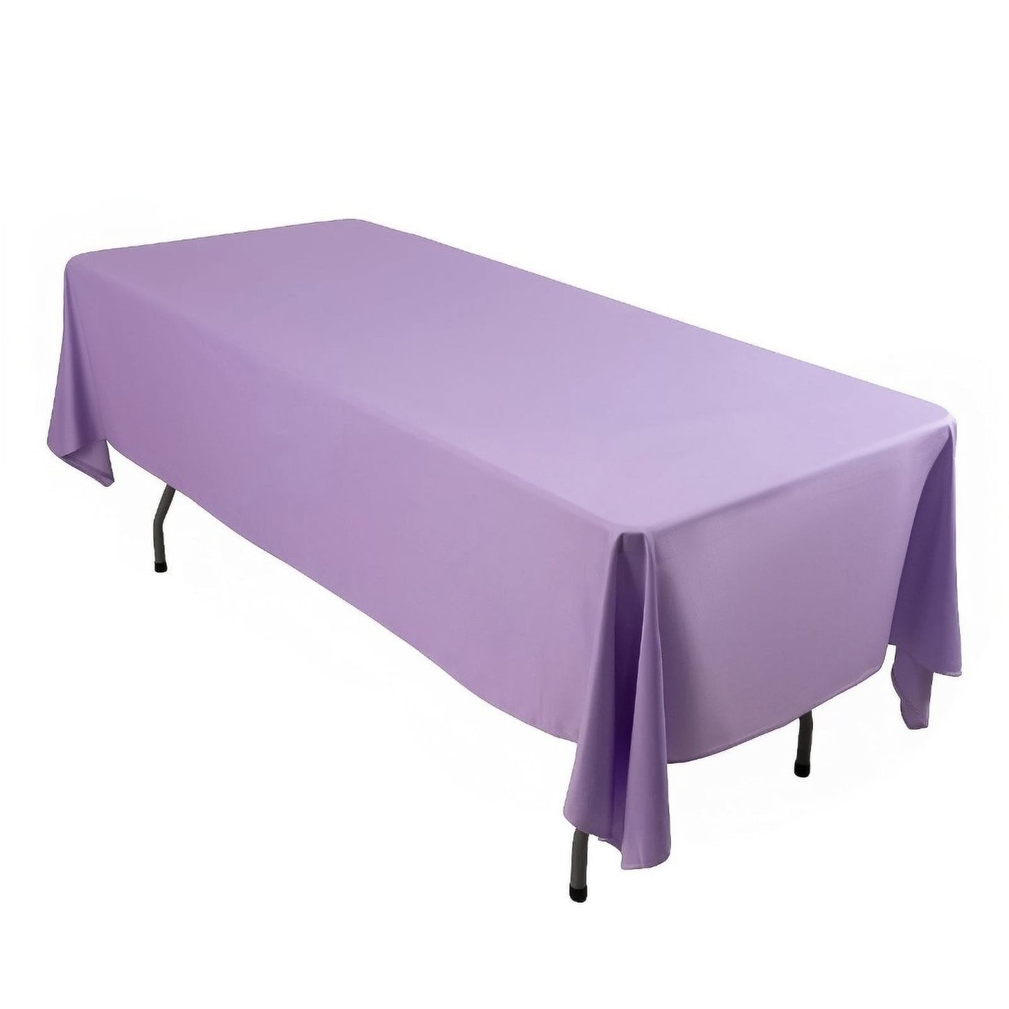 Scuba Rectangular 60"x102" Tablecloth Lavender Lilac - Wrinkle Free & Stain Resistant Table Cover