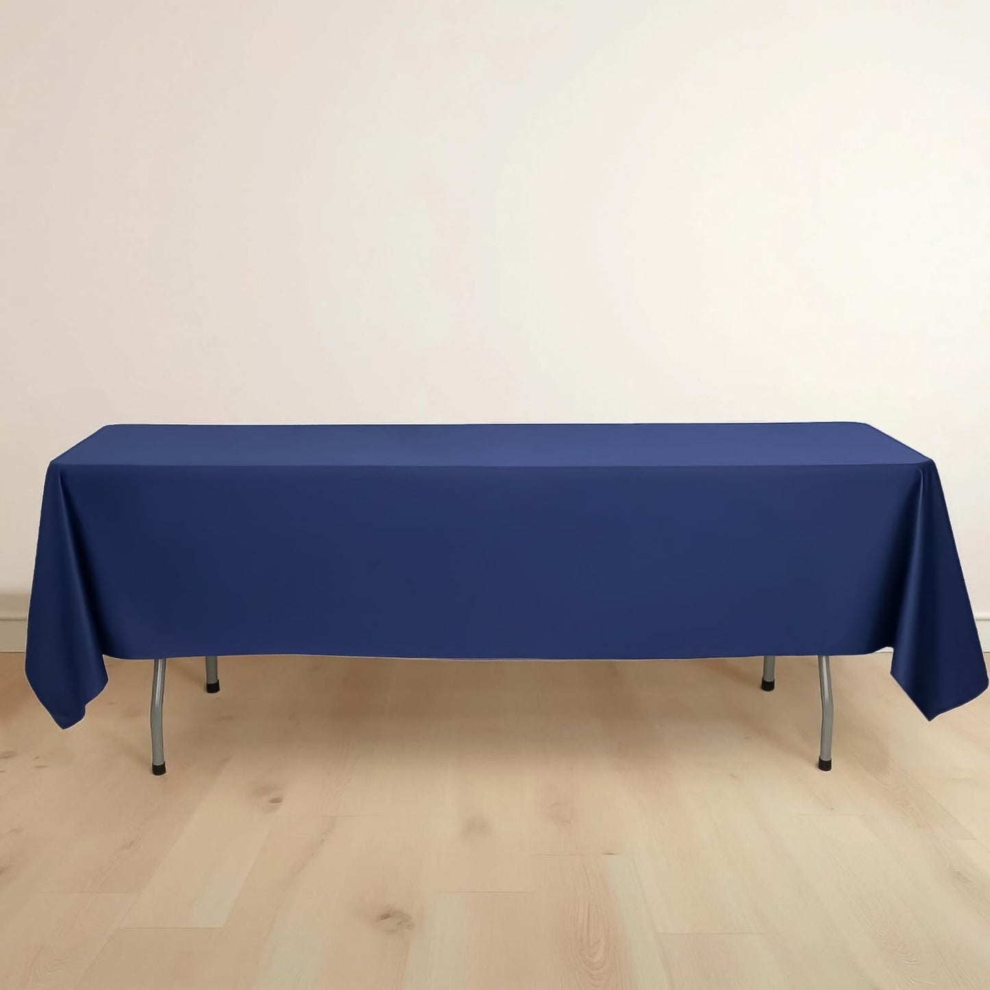 Scuba Rectangular 60"x102" Tablecloth Navy Blue - Wrinkle Free & Stain Resistant Table Cover