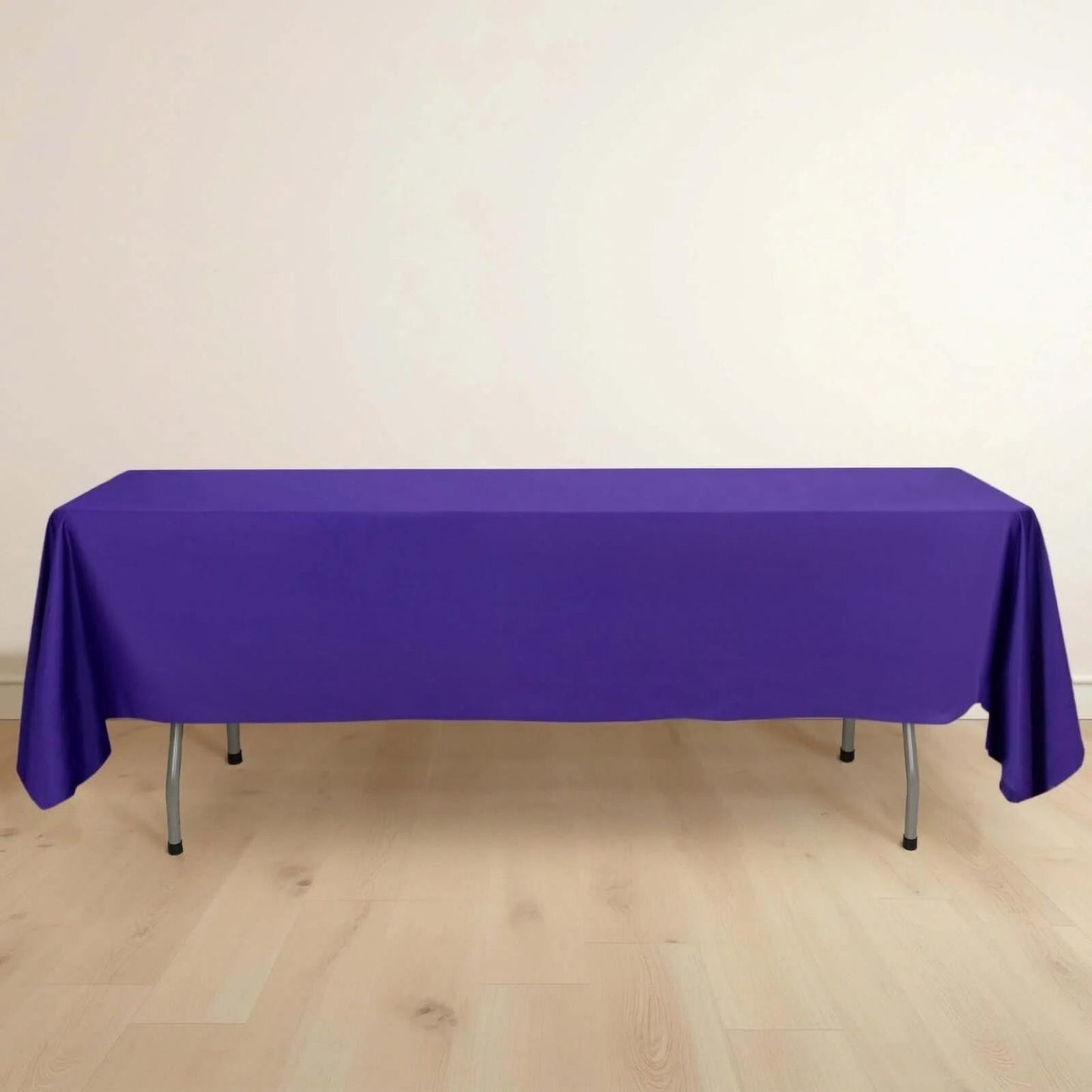 Scuba Rectangular 60"x102" Tablecloth Purple - Wrinkle Free & Stain Resistant Table Cover