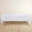 Scuba Rectangular 60"x102" Tablecloth White - Wrinkle Free & Stain Resistant Table Cover for Weddings and Banquets