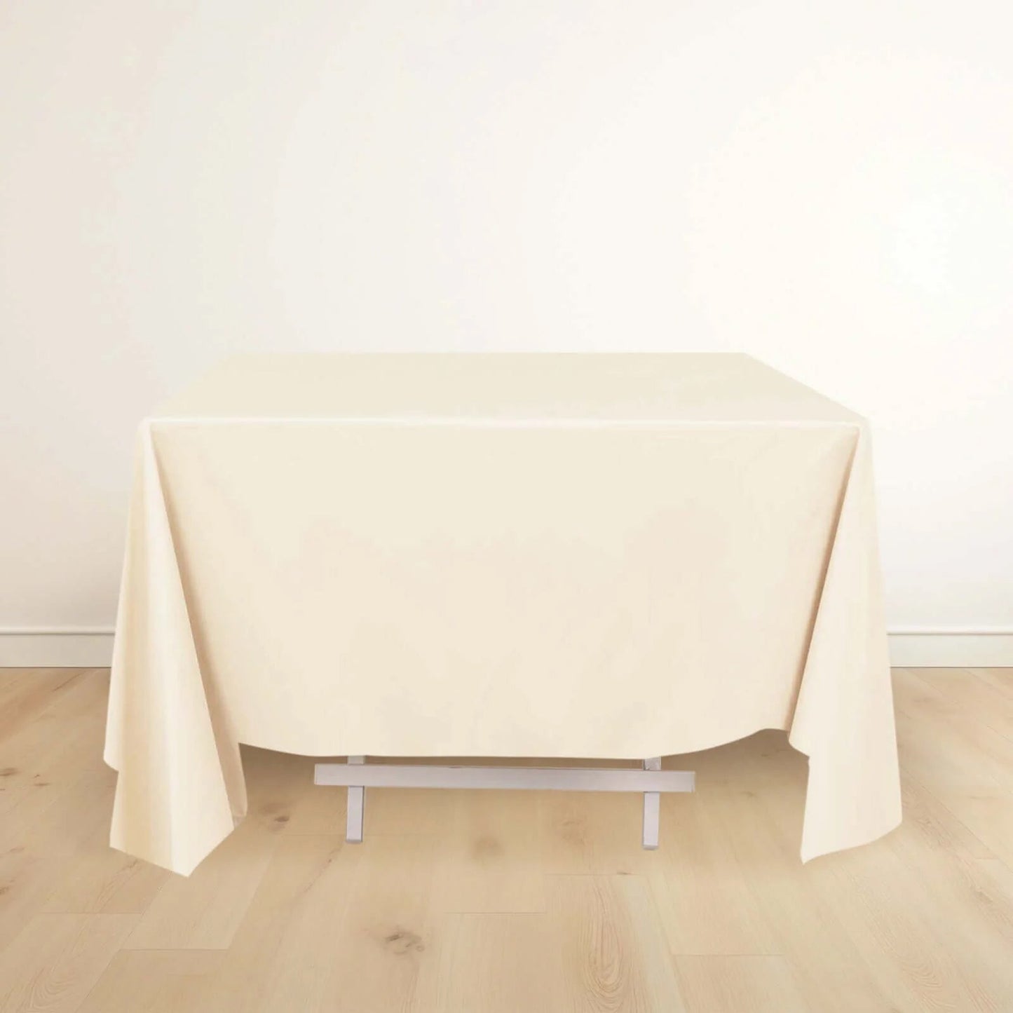 Scuba Square 70"x70" Tablecloth Beige - Wrinkle Free & Stain Resistant Table Cover