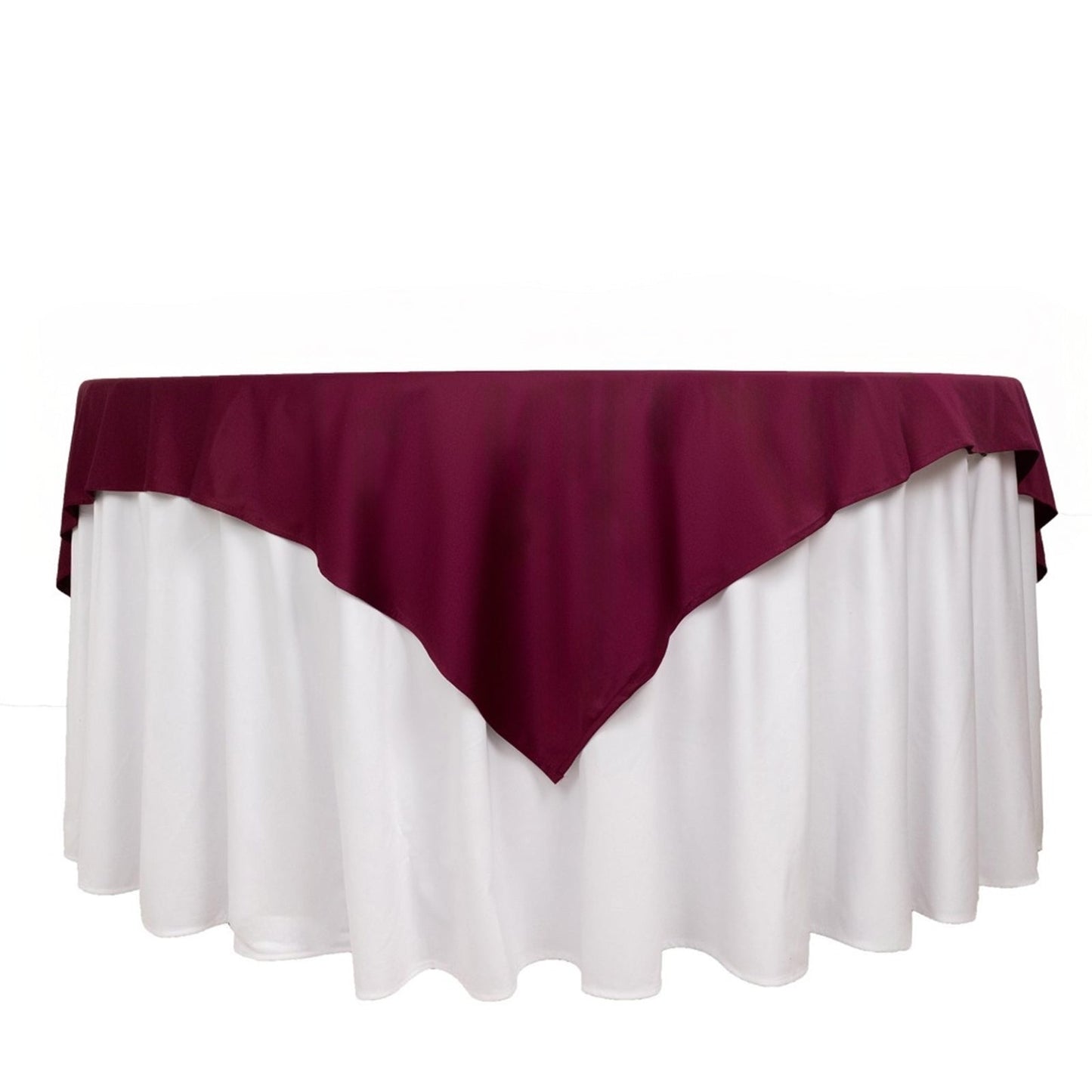 Scuba 70"x70" Table Overlay Square Tablecloth Burgundy - Wrinkle Free & Stain Resistant Table Cover