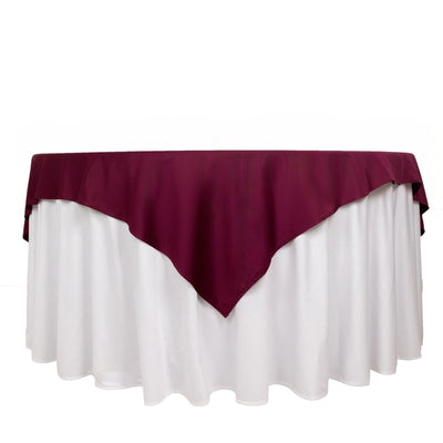 Scuba 70"x70" Table Overlay Square Tablecloth Burgundy - Wrinkle Free & Stain Resistant Table Cover