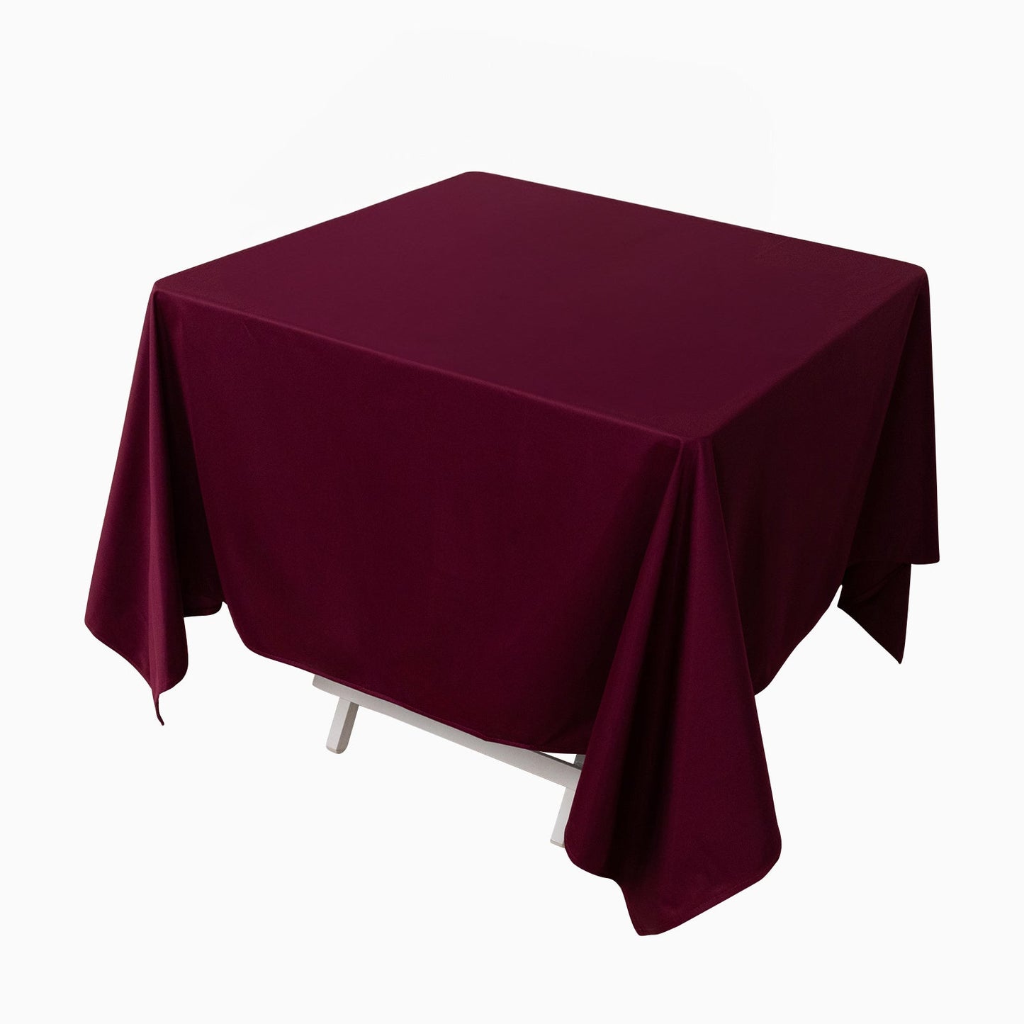 Scuba Square 70"x70" Tablecloth Burgundy - Wrinkle Free & Stain Resistant Table Cover