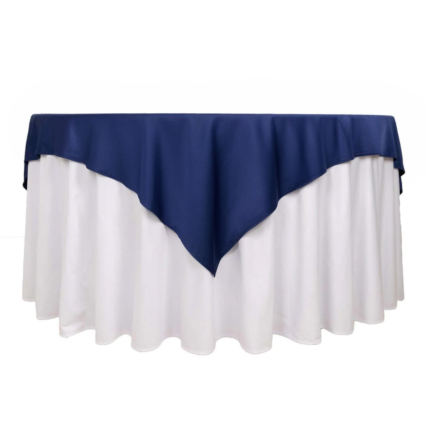 Scuba 70"x70" Table Overlay Square Tablecloth Navy Blue - Wrinkle Free & Stain Resistant Table Cover