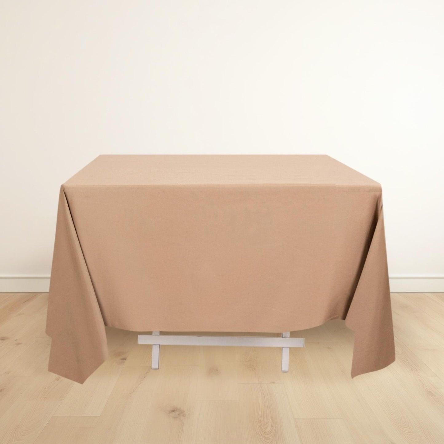 Scuba Square 70"x70" Tablecloth Nude - Wrinkle Free & Stain Resistant Table Cover