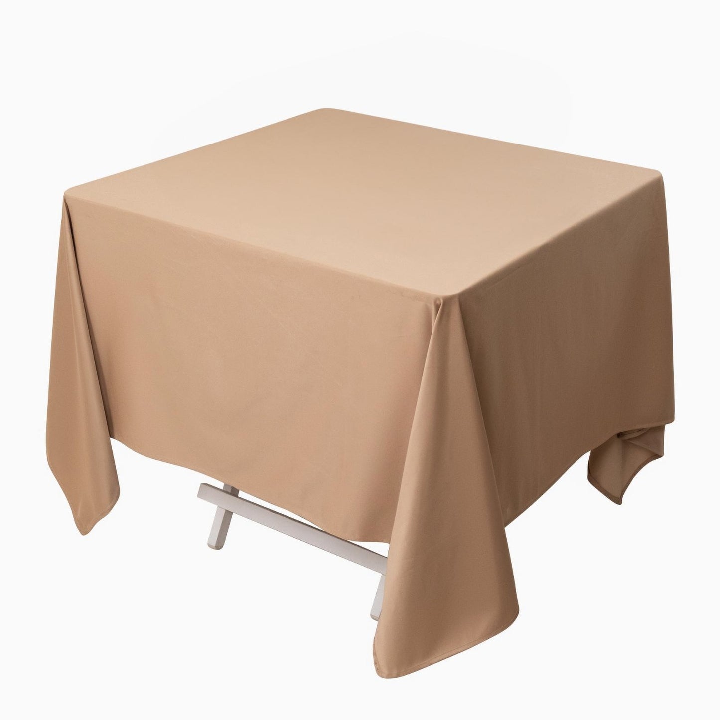 Scuba Square 70"x70" Tablecloth Nude - Wrinkle Free & Stain Resistant Table Cover
