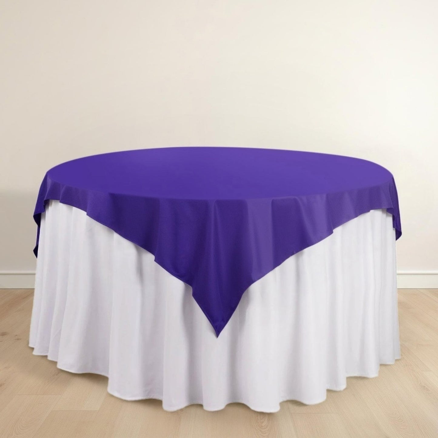 Scuba 70"x70" Table Overlay Square Tablecloth Purple - Wrinkle Free & Stain Resistant Table Cover