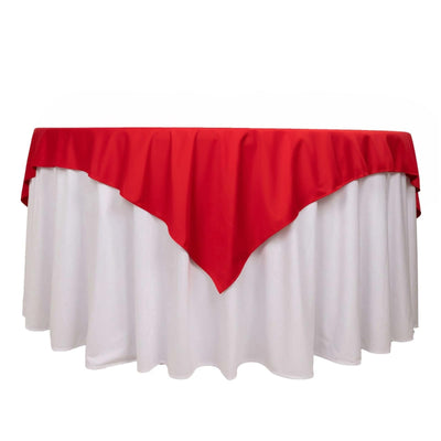 Scuba 70"x70" Table Overlay Square Tablecloth Red - Wrinkle Free & Stain Resistant Table Cover