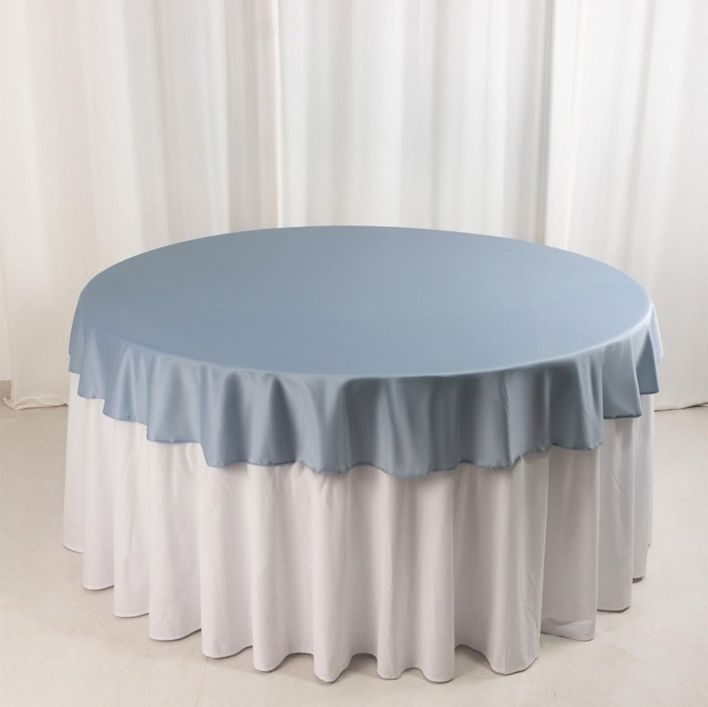 Scuba Round 70" Tablecloth Dusty Blue - Wrinkle Free & Stain Resistant Table Cover