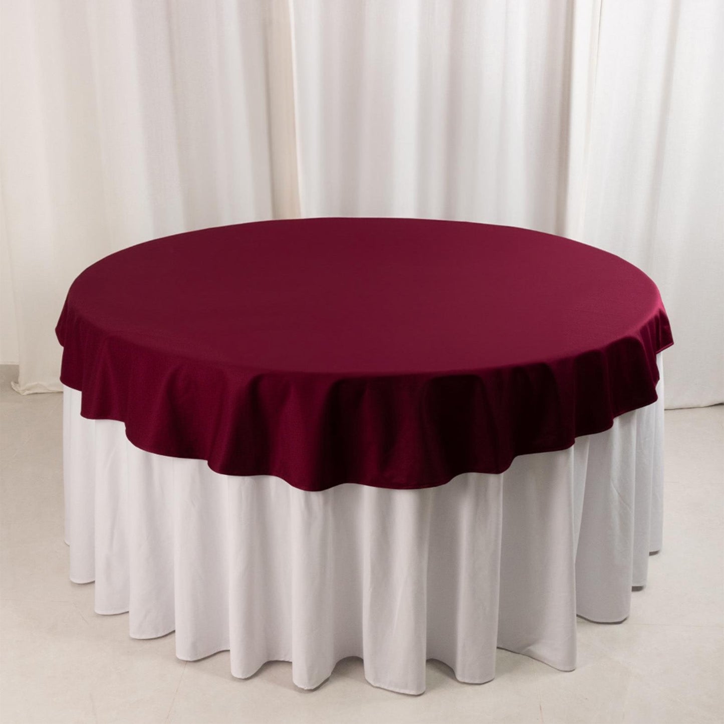 Scuba Round 70" Tablecloth Burgundy - Wrinkle Free & Stain Resistant Table Cover