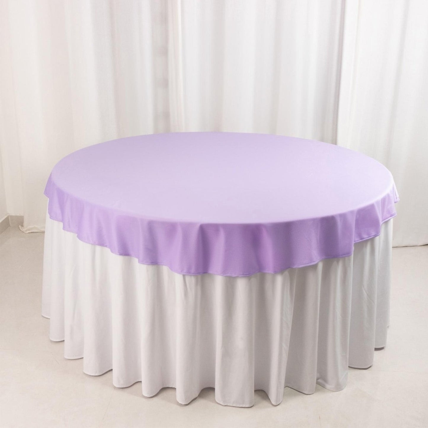 Scuba Round 70" Tablecloth Lavender Lilac - Wrinkle Free & Stain Resistant Table Cover