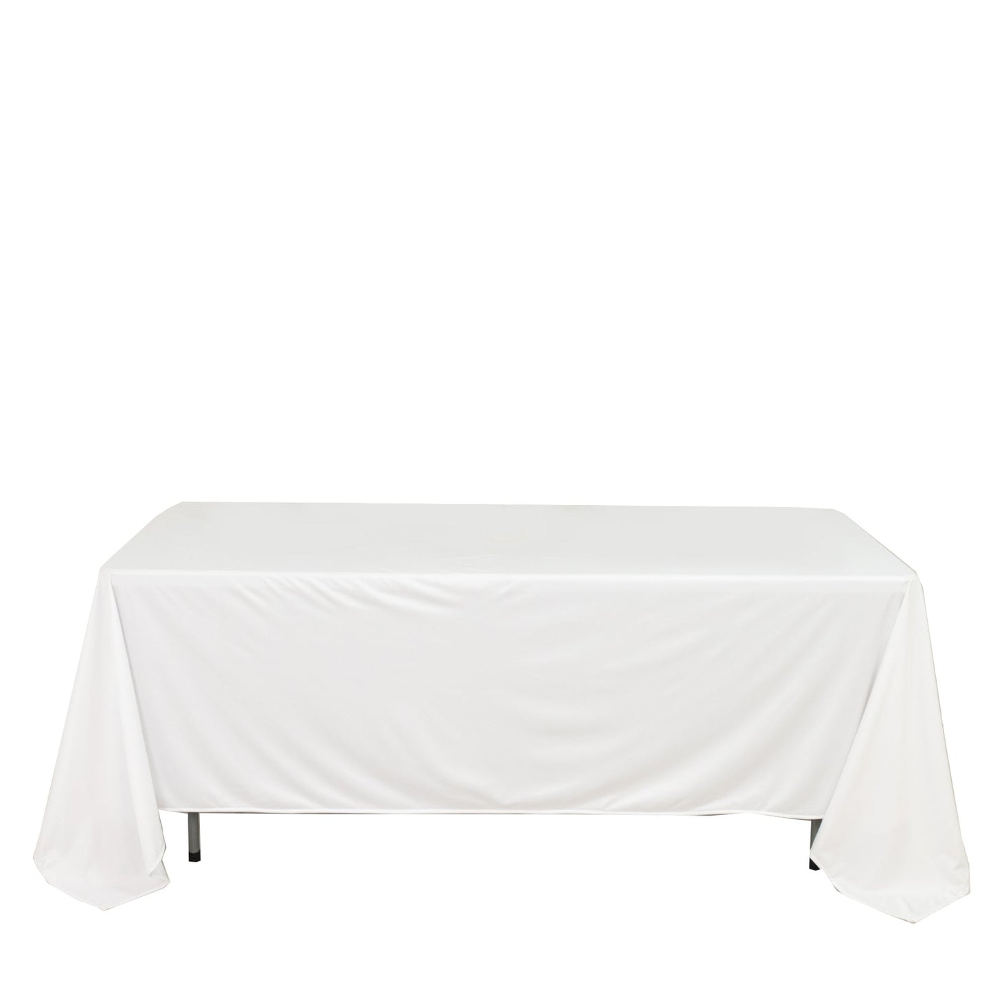 Scuba Rectangular 72"x120" Tablecloth White - Wrinkle Free & Stain Resistant Table Cover
