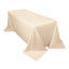 Scuba Rectangular 90"x132" Tablecloth Beige - Wrinkle Free, Stain Resistant & Seamless Table Cover
