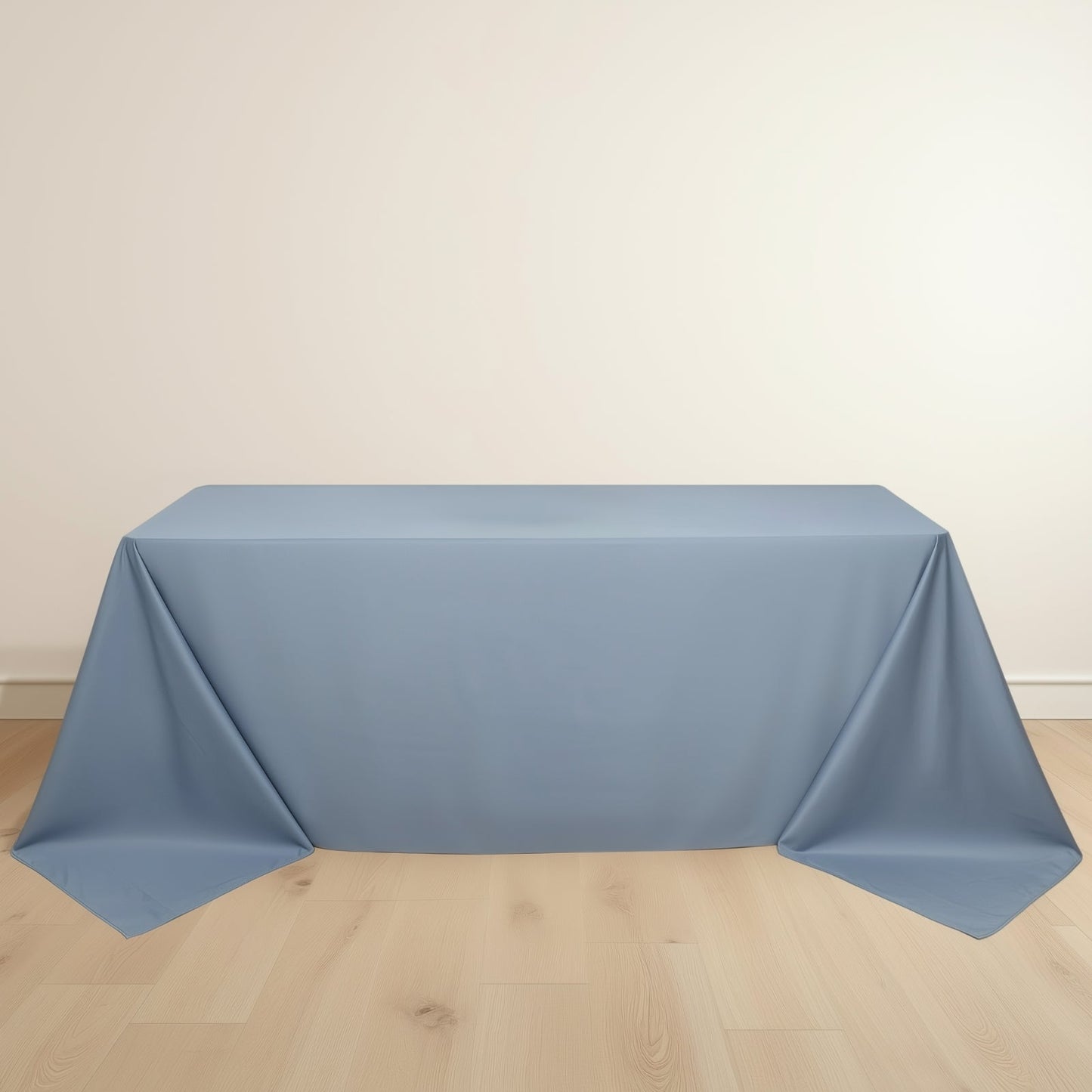 Scuba Rectangular 90"x132" Tablecloth Dusty Blue - Wrinkle Free, Stain Resistant & Seamless Table Cover