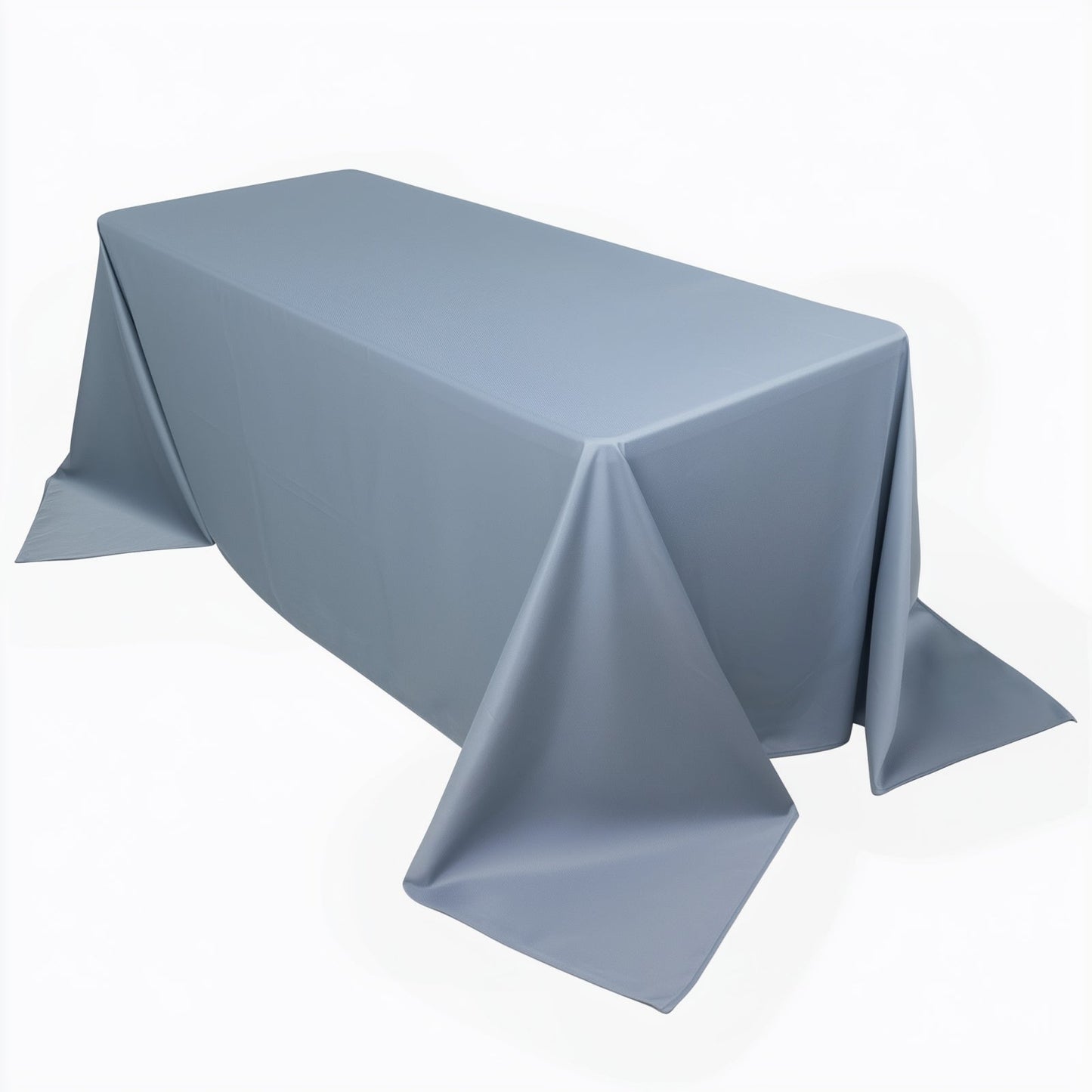 Scuba Rectangular 90"x132" Tablecloth Dusty Blue - Wrinkle Free, Stain Resistant & Seamless Table Cover