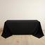 Scuba Rectangular 90"x132" Tablecloth Black - Wrinkle Free, Stain Resistant & Seamless Table Cover for Weddings and Parties