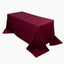 Scuba Rectangular 90"x132" Tablecloth Burgundy - Wrinkle Free, Stain Resistant & Seamless Table Cover
