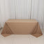 Scuba Rectangular 90"x132" Tablecloth Nude - Wrinkle Free, Stain Resistant & Seamless Table Cover