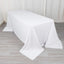 Scuba Rectangular 90"x132" Tablecloth White - Wrinkle Free, Stain Resistant & Seamless Table Cover for Weddings and Parties