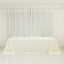 Scuba Rectangular 90"x156" Tablecloth Ivory with Rounded Corners â€“ Seamless, Wrinkle Free & Stain Resistant Table Cover