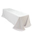 Scuba Rectangular 90"x156" Tablecloth White with Rounded Corners â€“ Seamless, Wrinkle Free & Stain Resistant Table Cover