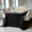 Scuba Rectangular Tablecloth 90"Ã—156" Black with Rhinestone Accents â€“ Seamless, Wrinkle-Free, Stain-Resistant Event Linen