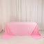 Scuba Rectangular 90"x156" Tablecloth Pink - Wrinkle Free, Stain Resistant & Seamless Table Cover