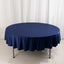 Scuba Round 90" Tablecloth Navy Blue - Wrinkle Free & Stain Resistant Table Cover