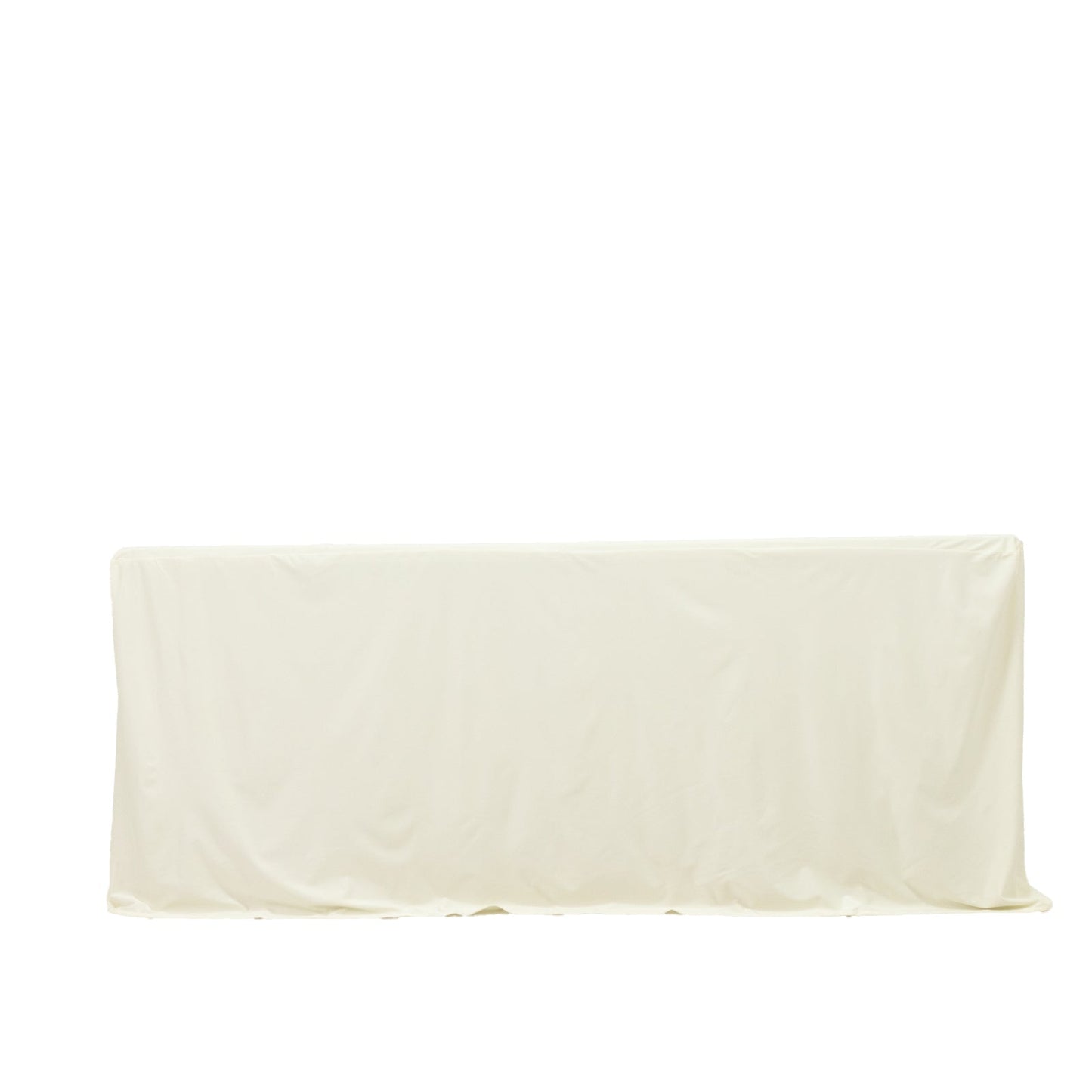 6ft Scuba Rectangular Fitted Tablecloth Ivory â€“ Wrinkle-Free, Stain Resistant