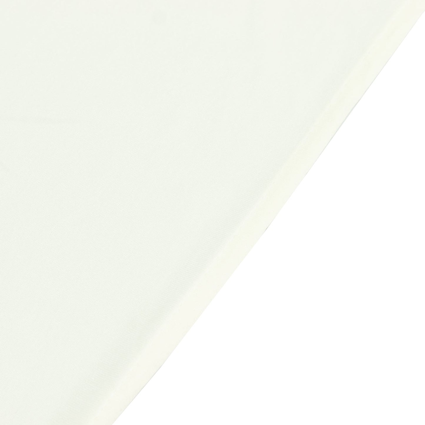 6ft Scuba Rectangular Fitted Tablecloth Ivory â€“ Wrinkle-Free, Stain Resistant