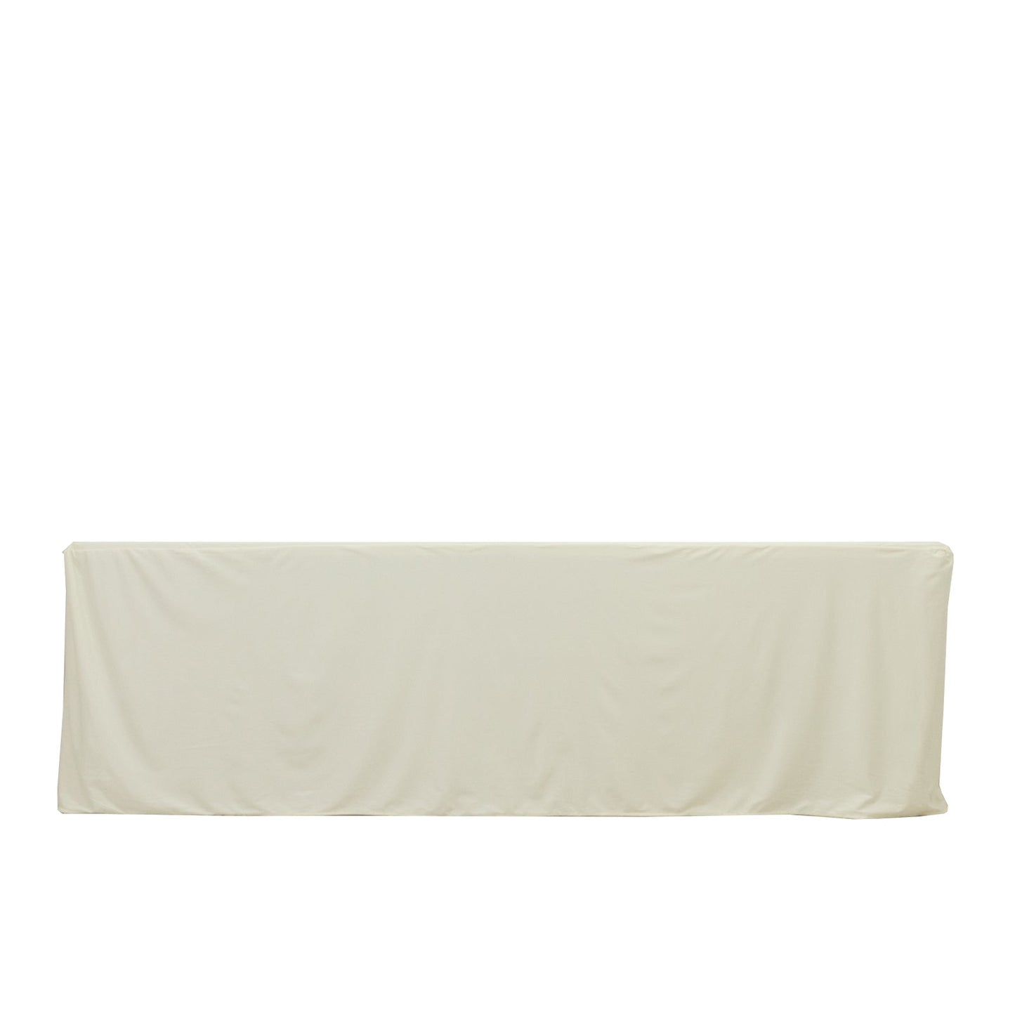8ft Scuba Rectangular Fitted Tablecloth Ivory â€“ Wrinkle-Free, Stain Resistant
