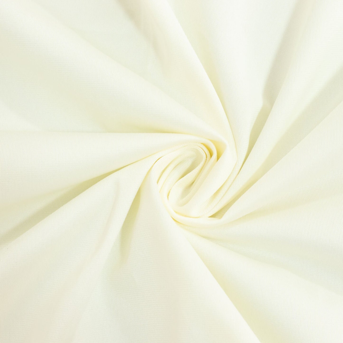 Fire Retardant Scuba Tablecloth â€“ 120" Round Ivory, Wrinkle Free, Stain Resistant, Seamless Polyester Cover