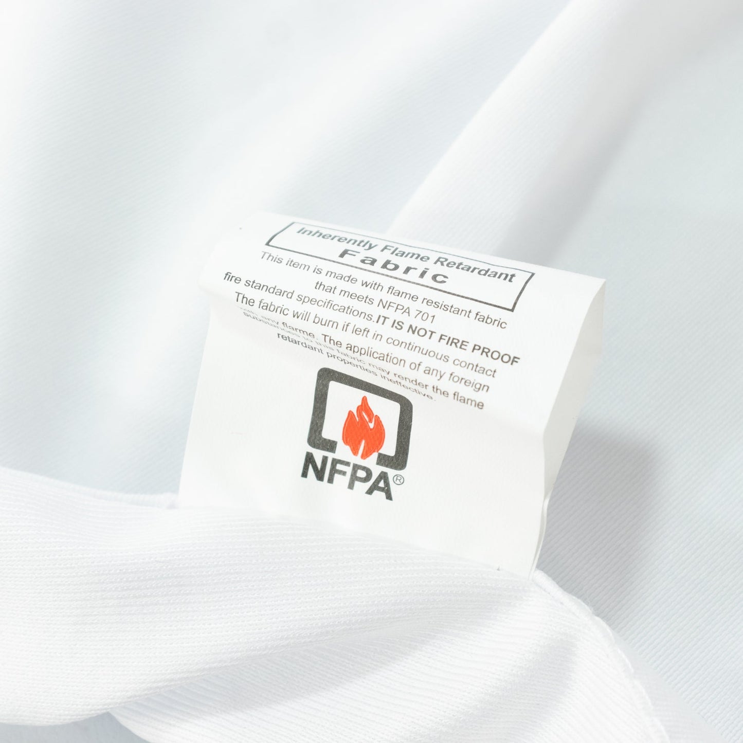 Fire Retardant Scuba Tablecloth â€“ 132" Round White, Wrinkle Free, Stain Resistant, Seamless Polyester Cover