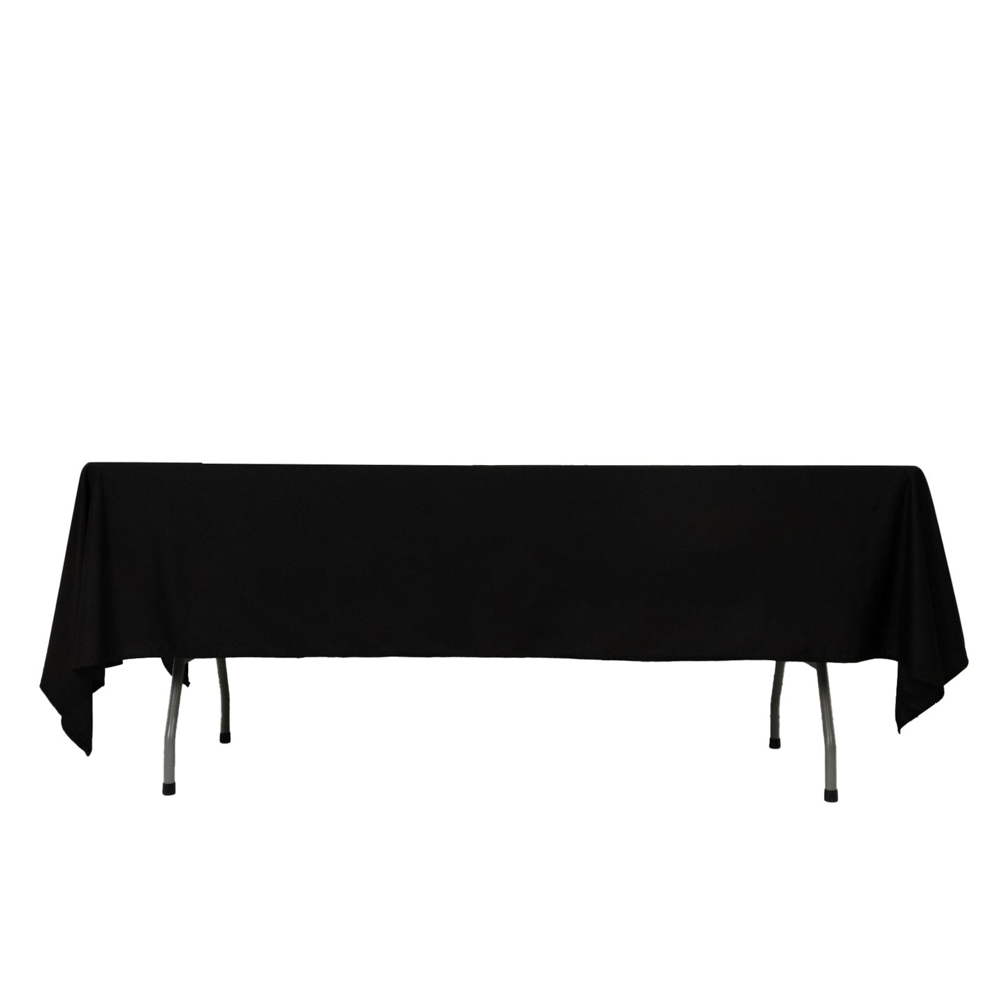 Fire Retardant Scuba Tablecloth â€“ 60"x102" Rectangle Black, Wrinkle Free, Stain Resistant Polyester Cover