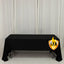 Fire Retardant Scuba Tablecloth â€“ 60"x126" Rectangle Black, Wrinkle Free, Stain Resistant Polyester Cover