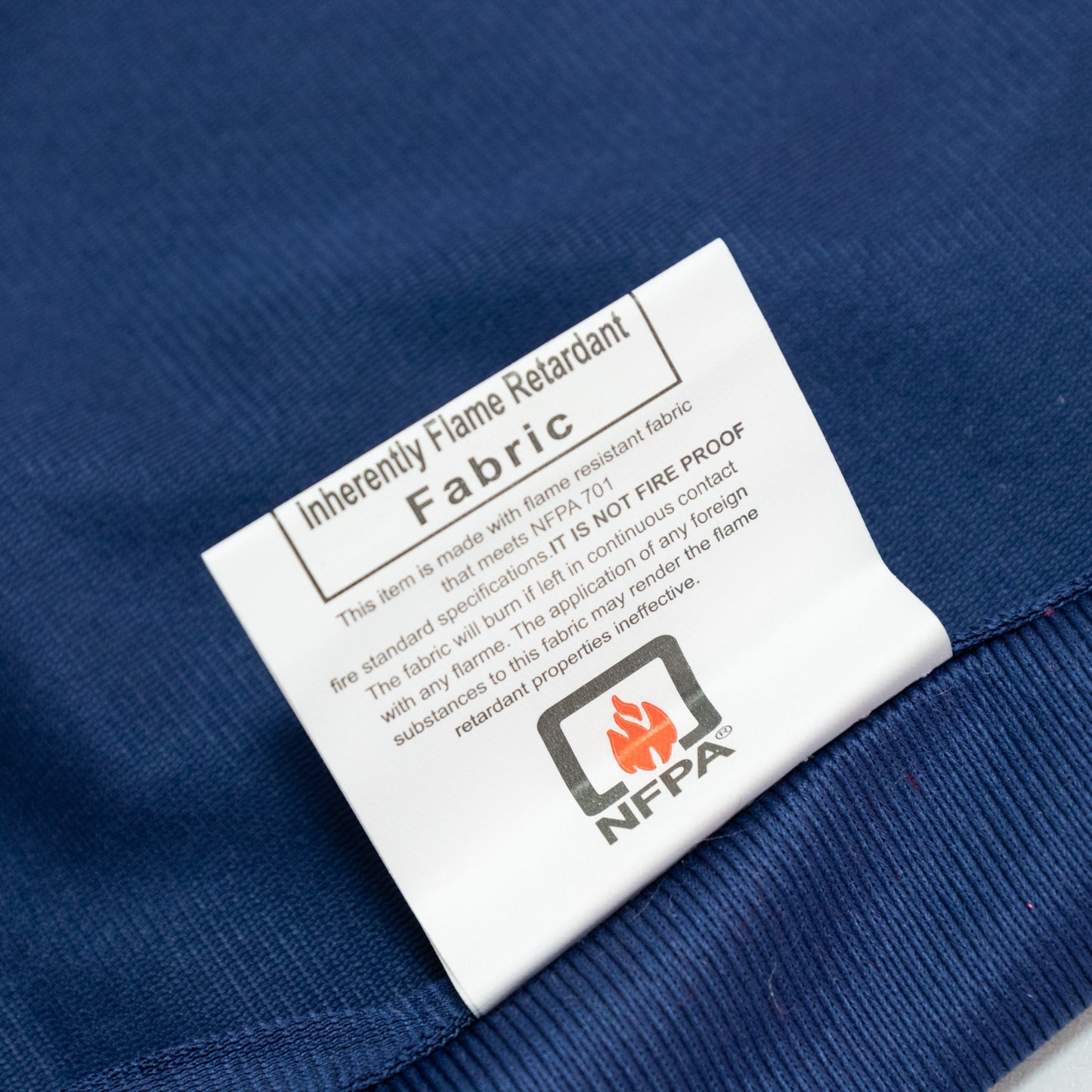 Fire Retardant Scuba Tablecloth â€“ 60"x126" Rectangle Navy Blue, Wrinkle Free, Stain Resistant Polyester Cover