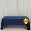 Fire Retardant Scuba Tablecloth â€“ 60"x126" Rectangle Navy Blue, Wrinkle Free, Stain Resistant Polyester Cover