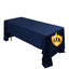 Fire Retardant Scuba Tablecloth â€“ 60"x126" Rectangle Navy Blue, Wrinkle Free, Stain Resistant Polyester Cover