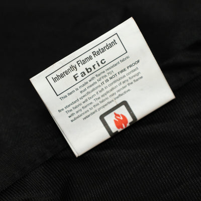 Fire Retardant Scuba Tablecloth â€“ 90"x132" Rectangle Black, Wrinkle Free, Stain Resistant, Seamless Polyester Cover