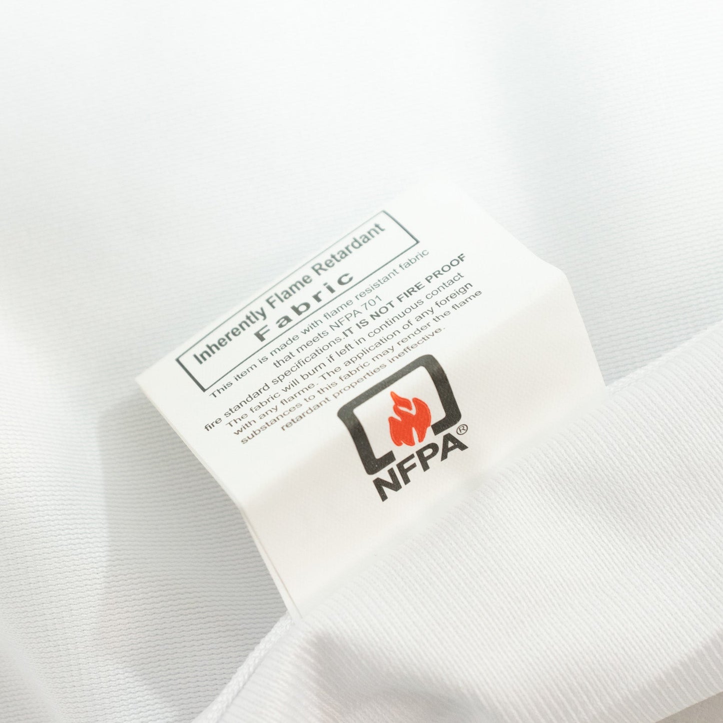 Fire Retardant Scuba Tablecloth â€“ 90"x132" Rectangle White, Wrinkle Free, Stain Resistant, Seamless Polyester Cover