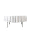 Fire Retardant Scuba Tablecloth â€“ 90" Round White, Wrinkle Free, Stain Resistant Polyester Cover