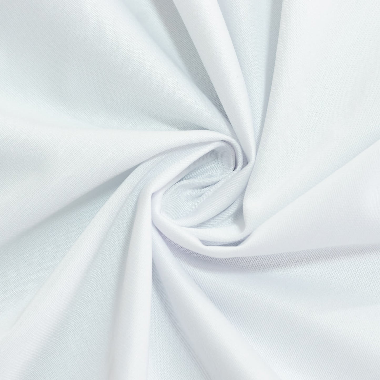 Fire Retardant Scuba Tablecloth â€“ 90" Round White, Wrinkle Free, Stain Resistant Polyester Cover