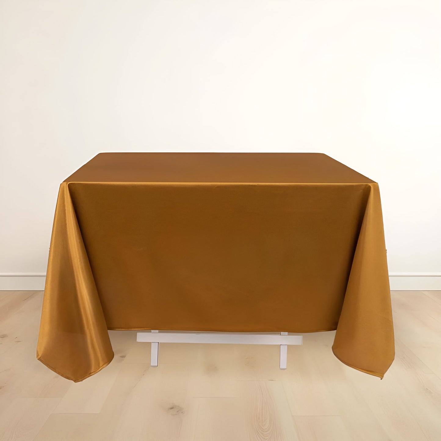 Scuba Square 70"x70" Tablecloth Shimmer Gold - Wrinkle Free & Stain Resistant Table Cover