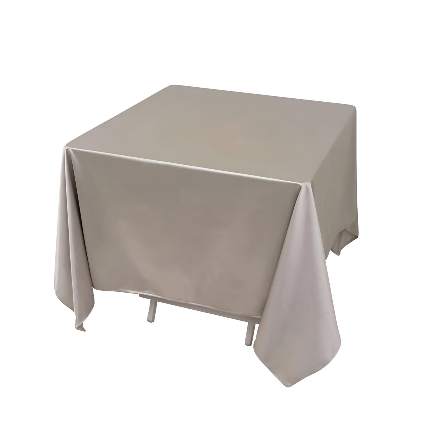 Scuba Square 70"x70" Tablecloth Shimmer Silver - Wrinkle Free & Stain Resistant Table Cover