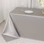Scuba Rectangular 90"x132" Tablecloth Shimmering Silver - Wrinkle Free & Stain Resistant Seamless Table Cover
