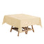 Polyester 54"x54" Table Overlay Square Tablecloth Beige - Wrinkle-Resistant & Durable Table Cover
