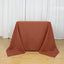 Polyester Square 90"x90" Tablecloth Terracotta (Rust) - Wrinkle-Resistant & Durable Table Cover